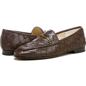 Sam Edelman Loraine Woven Leather Classic Chain Detail Vamp loafers